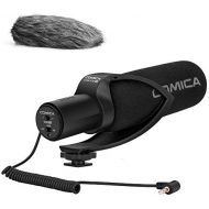Camera Microphone, Comica CVMV30PRO Professional Super Cardioid Video Recording Microphone with Wind Muff, Shotgun Microphone for Canon Nikon Sony DSLR Cameras,Camcorder(3.5mm TRS