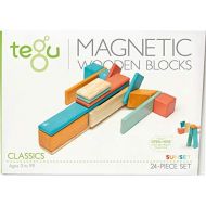 24 Piece Tegu Magnetic Wooden Block Set, Sunset