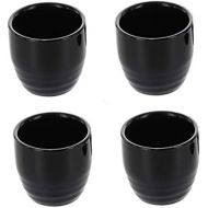 [아마존베스트]JapanBargain, Sake Cups Set Japanese Porcelain Wine Saki Cup Small Tea Cup 1.5 oz Microwave and Dishwasher Safe Set of 4 (1, Blackx4)