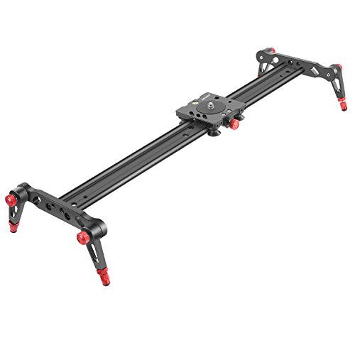 니워 Neewer Aluminum Alloy Camera Track Slider Video Stabilizer Rail with 4 Bearings for DSLR Camera DV Video Camcorder Film Photography, Loads up to 17.5 pounds/8 kilograms (60cm)