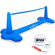 GoSports Splash Net Air, Inflatable Pool Volleyball Game ? Includes Floating Net, Water Volleyballs and Ball Pump