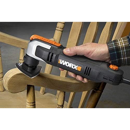  Worx WX686L 2.5 Amp Oscillating Multi-Tool with Clip-in Wrench