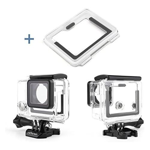  SOONSUN Side Open Skeleton Housing Case for GoPro Hero 4 Black, Hero 4 Silver, Hero 3+, Hero 3 Cameras with LCD Touch Backdoor and Skeleton BacPac Backdoor for Extended Battery or