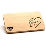 [아마존베스트]Spruchreif PREMIUM QUALITAET 100% EMOTIONAL Wooden breakfast board, wooden board with engraving, wooden board with heart cut-out, gift for grandma, gift ideas for grandma, gifts for