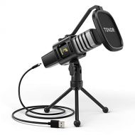 USB Microphone, TONOR Cardioid Condenser Computer PC Mic with Tripod Stand, Pop Filter, Shock Mount for Gaming, Streaming, Podcasting, YouTube, Voice Over, Twitch, Compatible with