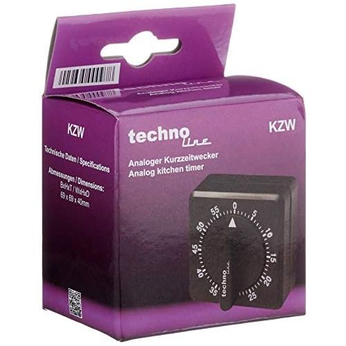  [아마존베스트]-Service-Informationen Technotrade Technoline KZW-Analogue Kitchen Timer, Black
