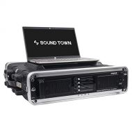 Sound Town Lightweight 2U PA DJ Rack/Road Case with ABS Construction, 19” Depth and Heavy-Duty Latches (STRC-A2U)