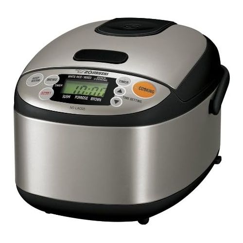  Zojirushi NS-LAC05XT Micom 3-Cup Rice Cooker and Warmer, Black and Stainless Steel
