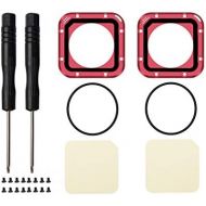【2 Pack】 GOHIGH Lens Replacement Kits for GoPro Hero 4/5 Session Protective Lens Repair Parts Lense Protector with Tools, Red