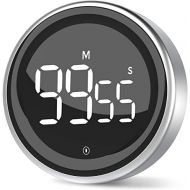 [아마존베스트]LIORQUE Digital Kitchen Timer Magnetic Timer Digital Egg Timer with Aluminium Alloy Frame, Large LED Screen, 3 Levels Volume for Cooking, Sports, Study, incl. battery.