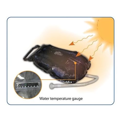  Advanced Elements 5 Gallon Summer Shower / Solar Shower,Silver/Black