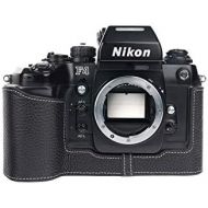TP Original Handmade Genuine Real Leather Half Camera Case Bag Cover for Nikon F4 Black Color
