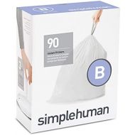 simplehuman Code B Custom Fit Drawstring Trash Bags in Dispenser Packs, 6 Liter / 1.6 Gallon, White ? 90 Liners
