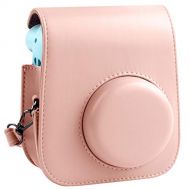 SAIKA Protective & Portable Case Compatible with Fujifilm Instax Mini 11 Instant Camera with Accessories Pocket and Adjustable Strap - Blush Pink