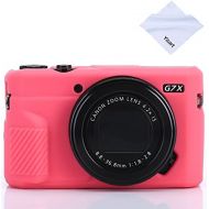 Yisau G7X Mark II Case G7X Mark III Case G7X Camera Silicone Case Ultra Thin Lightweight Rubber Soft Silicone Case Bag Cover for Canon PowerShot G7X G7X Mark G7X Mark Microfiber Cl