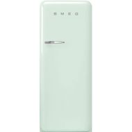 Smeg FAB28 50's Retro Style Aesthetic Top Freezer Refrigerator with 9.92 Cu Total Capacity, Multiflow Cooling System, Adjustable Glass Shelves 24-Inches, Pastel Green Right Hand Hinge