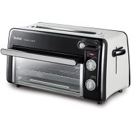 [아마존베스트]Tefal Toast n Grill TL6008 | 2 in 1 Toaster and Mini Oven | Very Energy Efficient and Fast | 1300 Watt | Black / Aluminium Matt