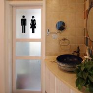 Jeash Mirror Sticker, Removable Funny Man Woman Washroom Toilet Public Bathroom WC Sticker Family DIY Door Accessories Entrance Sign Bathroom Personality Background Home Decoration