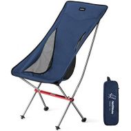 Naturehike Lightweight High Back Camping Chair, Backpacking Chair Heavy Duty 300lbs Capacity, Compact Portable Folding Chair for Hiking, Fishing, Picnic, Outdoor Camping, Travel