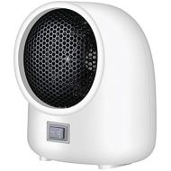 Dolity Portable Mini Space Heater 400W Electric Convection Heating Silent Compact Personal Fan for Indoors Bedroom Living Room Table - White