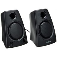 Logitech 980000417 Z130 Compact 2.0 Stereo Speakers, 3.5mm Jack, Black