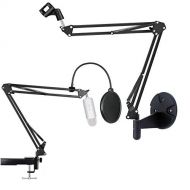 Acetaken Mic Stand, 2in1 Condenser Microphone stand Boom for Blue Yeti,X,Pro,Snowball iCE, AT2020 Microphone(NOT for Nano)