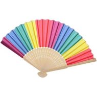 [아마존베스트]NUOBESTY Rainbow Folding Fan Colourful Hand Fan for Theme Party Festival Dance Performance Prop Decoration 21 cm Bamboo, 164JNW20324AU31G5A185CI