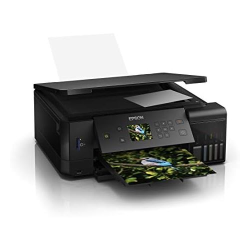 엡손 [아마존베스트]Epson EcoTank ET-7700 3-in-1 Ink Multifunction Device (Copy, Scan, Print, A4, 5 Color, Photo Print, Duplex, WiFi, Ethernet, Display, USB 2.0), Ink Tank, Long Range, Low Side Cost