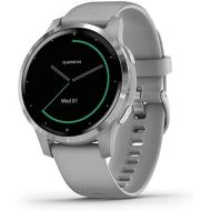 Amazon Renewed Garmin vivoactive 4S, Smaller-Sized GPS Smartwatch, Features Music, Body Energy Monitoring, Animated Workouts, Pulse Ox Sensors and More, Silver with Gray Band (Renewed)