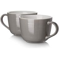 [아마존베스트]DOWAN Coffee Mug, Ceramic Soup Mugs with Handles, 17 Oz Wide Large Coffee Mugs Set of 2, Dishwasher & Microwave Safe Mug for Soup, Latte, Tea, Cappuccino, Coffee Mugs for Men, Brow