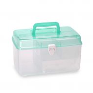 First aid kit LCSHAN Plastic Household Medicine Box Family Should Be Emergency Storage Portable (Color : Green)