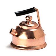 International Miniatures by Classics Dollhouse Miniature 1:12 Scale Old Fashioned Kitchen Accessory Copper Kettle