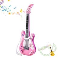 [아마존베스트]M SANMERSEN Kids Guitar for Girls Boys, Kids Toy Guitar, Pink Guitar Musical Instruments Birthday Gift Party Favor for Kids