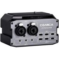 [아마존베스트]Comica CVM-AX3 XLR Audio Mixer Adapter Preamplifier Dual XLR / 3.5 mm / 6.35 mm Port Camera Mixer for Canon Nikon Sony Panasonic DSLR Camera Camcorder (Support for Real-time Monito