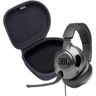 JBL Quantum 200 Wired Over-Ear Gaming Headphone Bundle with gSport Deluxe Travel Case (Black)