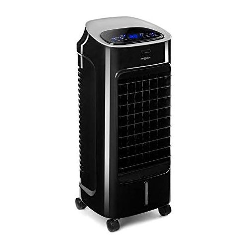  [아마존베스트]oneConcept Coolster 4 in 1 Air Cooler: Fan, Ioniser, Humidifier, 60W, Air Flow: 320m3/h, 3 Air Flow Speeds, 4 Litre Water Tank, Timer, Quiet, Silver/Black