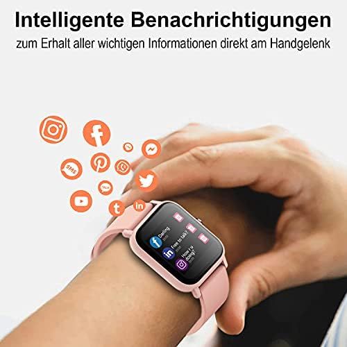 블랙뷰 [아마존베스트]Blackview smart watch, fitness watch, full touch screen fitness tracker with heart rate monitor, 5 atm waterproof, activity tracker, sports watch, pedometer, for men and women, sto