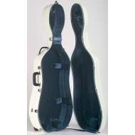 Bobelock 2000W Fiberglass Ivory/Blue 4/4 Cello Case with Wheels