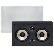 Polk Audio 255c-RT In-Wall Center Channel Speaker (2) 5.25 Drivers - The Vanishing Series Easily Fits into The Wall Power Port Paintable Grille Black, White