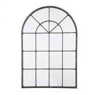 Signature Design by Ashley Ashley Furniture Signature Design - Oengus Arched Window Finished Metal Mirror - Traditional - Bronze Finish