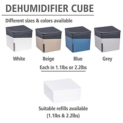  Wenko WENKO 50260100 Raumentfeuchter Cube Nachfueller 500 g, Luftentfeuchter, Nachfuellpack, Calciumchlorid, 10 x 10 x 5 cm, weiss