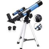 [아마존베스트]Aomekie Astronomical Telescope for Beginners, 70 mm Telescope Astronomy with Smartphone Adapter, Aluminium Tripod Barlow and Reverse Lens