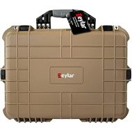 Eylar 20 Inch Large Protective Camera Hard Case Water and Shock Proof with Foam Tan