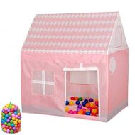 Wai Sports & Outdoors Household Children Printing Play Tent Small Game House, with 50 Ocean Balls (Black White) Tents & Accessories (Color : Light Pink)