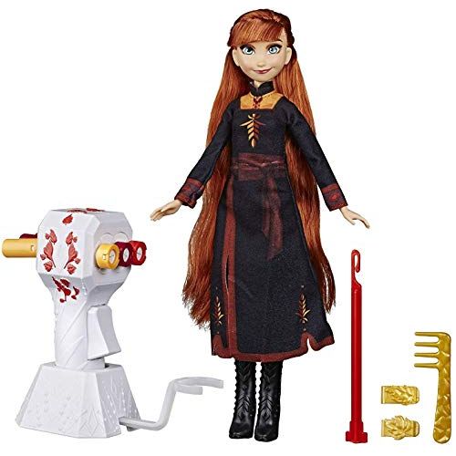 디즈니 Disney Frozen Sister Styles Anna Fashion Doll with Extra Long Red Hair, Braiding Tool & Hair Clips Toy for Kids Ages 5 & Up