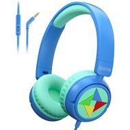 Elecder i43 Kids Headphones with Microphone 85 dB 94dB Volume Limited On Ear Headphones for Kids Girls Boys Foldable Adjustable Wired Headphones with 3.5mm Jack for Cellphones PC K
