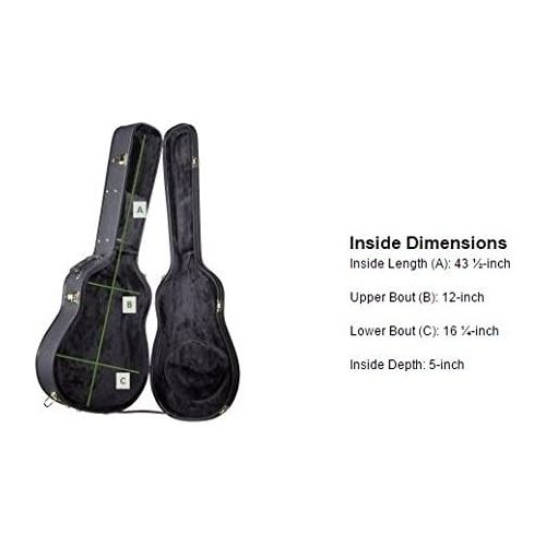 야마하 Yamaha AG1-HC Hard Case Dreadnought Acoustic Guitar Case