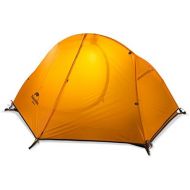 Tentock 3 Jahreszeiten Ultraleicht Backpacking Zelt Doppelschicht Wasserdichte 20D Silikon Campingzelt fuer 1-2 Personen