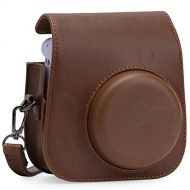 Frankmate Protective Case for Fujifilm Instax Mini 11 Instant Camera - Premium Vegan Leather Bag Cover with Removable Adjustable Strap (Brown)