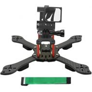 QWinOut Three1 210mm FPV Racing Drone Quadcopter Frame Kit with TPU Camera Mount Angle Adjustable for GOPRO 5/6/7 Action Camera (Black)